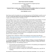 Government of Saint Vincent and the Grenadines - Technical Study to analyze gaps, develop protocols and establish national environmental data and information platform (NEDIP)